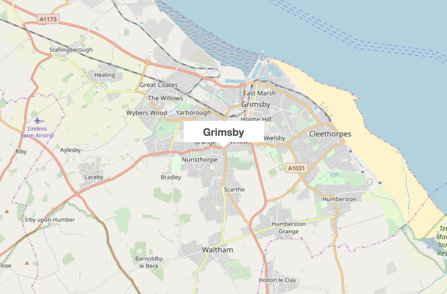 Grimsby-map