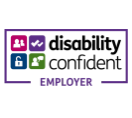 Logo for disability confident employer status.