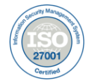 Logo for ISO 27001 certification.